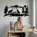 Decoratiune de perete, 5314, Metal, 100 x 44 cm, Negru