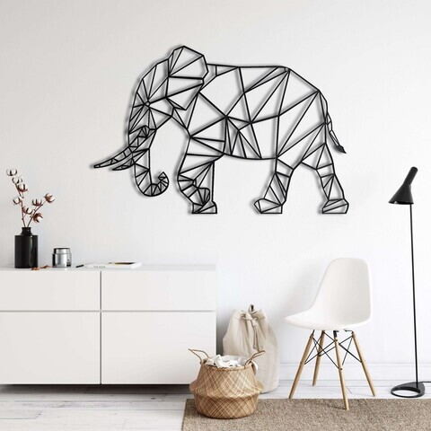 Decoratiune de perete, 5310, Metal, Dimensiune: 75 x 50 cm, Negru