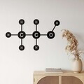 Decoratiune de perete, 5307, Metal, Dimensiune: 60 x 35 cm, Negru