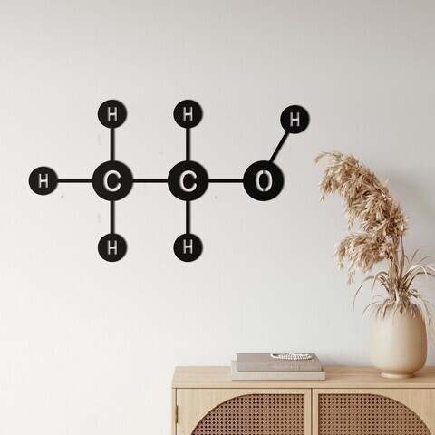 Decoratiune de perete, 5307, Metal, Dimensiuni: 90 x 54 cm, Negru