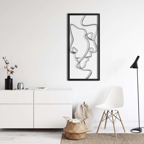 Decoratiune de perete, 5303, Metal, Dimensiune: 26 x 60 cm, Negru