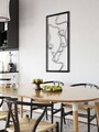 Decoratiune de perete, 5303, Metal, Dimensiuni: 33 x 75 cm, Negru