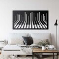 Decoratiune de perete, 5301, Metal, Dimensiune: 75 x 40 cm, Negru