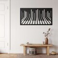 Decoratiune de perete, 5301, Metal, Dimensiune: 75 x 40 cm, Negru