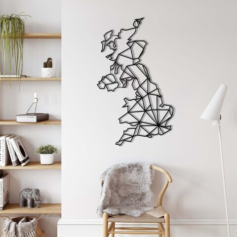 Decoratiune de perete, 5295, Metal, Dimensiune: 45 x 75 cm, Negru
