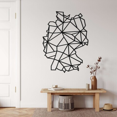 Decoratiune de perete, 5293, Metal, Dimensiuni: 55 x 75 cm, Negru