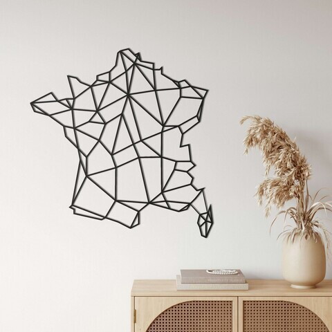 Decoratiune de perete, 5292, Metal, Dimensiune: 58 x 60 cm, Negru