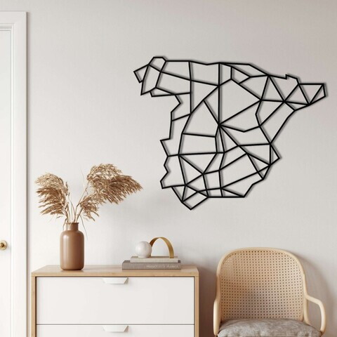 Decoratiune de perete, 5291, Metal, Dimensiune: 60 x 48 cm, Negru