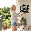 Decoratiune de perete, 5275, Metal, Dimensiuni: 75 x 33 cm, Negru