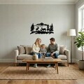 Decoratiune de perete, 5275, Metal, 100 x 44 cm, Negru