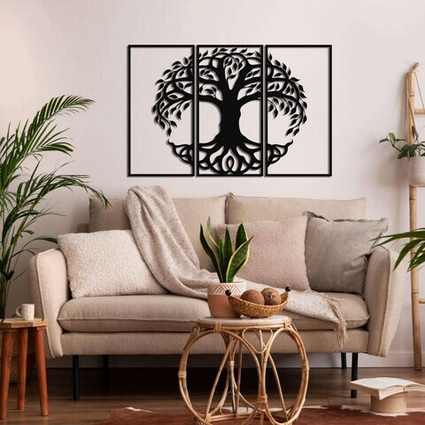 Decoratiune de perete, 5273, Metal, Dimensiune: 75 x 50 cm, Negru