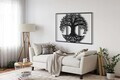 Decoratiune de perete, 5273, Metal, Dimensiune: 75 x 50 cm, Negru