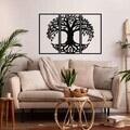 Decoratiune de perete, 5273, Metal, Dimensiuni: 110 x 75 cm, Negru