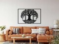 Decoratiune de perete, 5273, Metal, Dimensiune: 150 x 100 cm, Negru