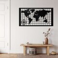 Decoratiune de perete, 5271, Metal, Dimensiuni: 75 x 43 cm, Negru