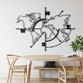 Decoratiune de perete, 5266, Metal, Dimensiuni: 98 x 75 cm, Negru