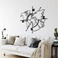 Decoratiune de perete, 5266, Metal, Dimensiuni: 98 x 75 cm, Negru