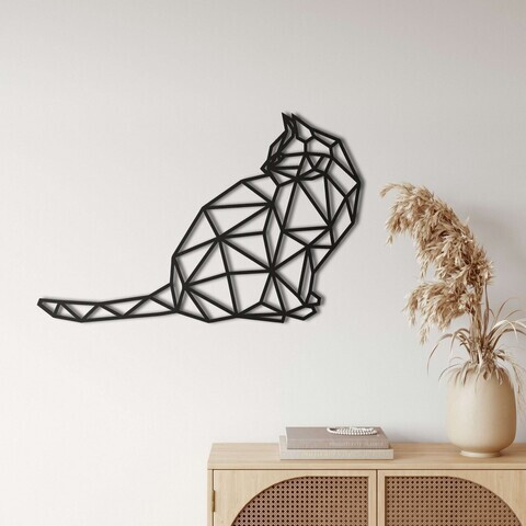Decoratiune de perete, 5264, Metal, Dimensiune: 60 x 39 cm, Negru