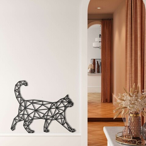 Decoratiune de perete, 5263, Metal, Dimensiune: 60 x 48 cm, Negru