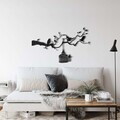 Decoratiune de perete, 5262, Metal, Dimensiuni: 75 x 46 cm, Negru