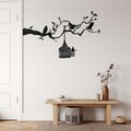 Decoratiune de perete, 5262, Metal, Dimensiuni: 75 x 46 cm, Negru