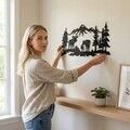 Decoratiune de perete, 5259, Metal, 100 x 44 cm, Negru