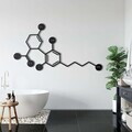 Decoratiune de perete, 5253, Metal, Dimensiune: 60 x 32 cm, Negru