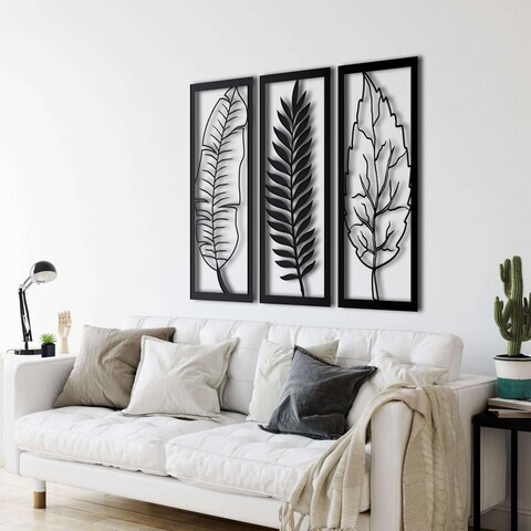 Decoratiune de perete, 5250, Metal, Dimensiuni: 64 x 50 cm, Negru