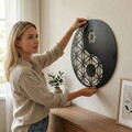 Decoratiune de perete, 5247, Metal, Dimensiune: 45 x 45 cm, Negru