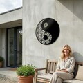 Decoratiune de perete, 5247, Metal, Dimensiuni: 71 x 71 cm, Negru