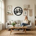 Decoratiune de perete, 5246, Metal, Dimensiune: 45 x 45 cm, Negru