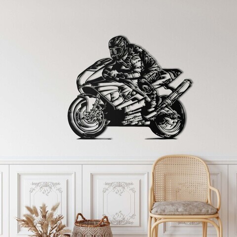 Decoratiune de perete, 5241, Metal, Dimensiuni: 75 x 63 cm, Negru