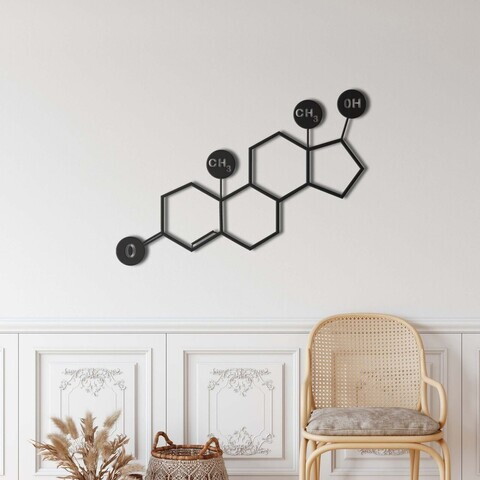 Decoratiune de perete, 5238, Metal, Dimensiuni: 90 x 63 cm, Negru