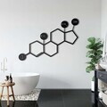 Decoratiune de perete, 5238, Metal, Dimensiuni: 90 x 63 cm, Negru