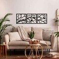 Decoratiune de perete, 5232, Metal, Dimensiuni: 232 x 75 cm, Negru