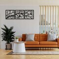 Decoratiune de perete, 5232, Metal, Dimensiuni: 232 x 75 cm, Negru