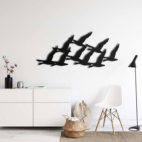 Decoratiune de perete, 5219, Metal, Dimensiuni: 75 x 33 cm, Negru