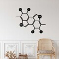 Decoratiune de perete, 5214, Metal, Dimensiune: 60 x 50 cm, Negru