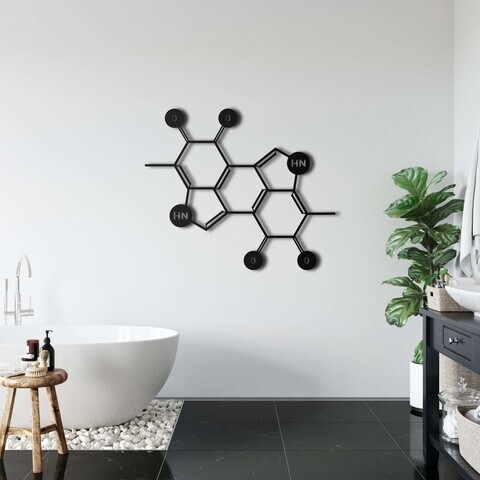 Decoratiune de perete, 5214, Metal, Dimensiuni: 75 x 62 cm, Negru