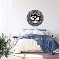 Decoratiune de perete, 5213, Metal, Dimensiuni: 71 x 71 cm, Negru