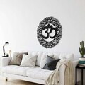 Decoratiune de perete, 5213, Metal, Dimensiuni: 71 x 71 cm, Negru