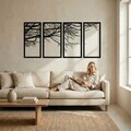 Decoratiune de perete, 5211, Metal, Dimensiune: 150 x 75 cm, Negru