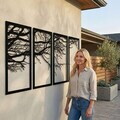 Decoratiune de perete, 5211, Metal, Dimensiune: 150 x 75 cm, Negru