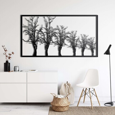 Decoratiune de perete, 5210, Metal, Dimensiuni: 75 x 42 cm, Negru