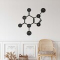 Decoratiune de perete, 5204, Metal, Dimensiune: 60 x 60 cm, Negru