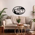 Decoratiune de perete, 5203, Metal, Dimensiune: 75 x 50 cm, Negru