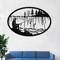 Decoratiune de perete, 5203, Metal, Dimensiune: 75 x 50 cm, Negru
