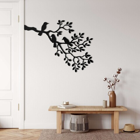 Decoratiune de perete, 5202, Metal, Dimensiuni: 75 x 55 cm, Negru