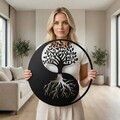 Decoratiune de perete, 5201, Metal, Dimensiune: 72 x 72 cm, Negru
