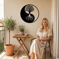Decoratiune de perete, 5201, Metal, Dimensiune: 72 x 72 cm, Negru